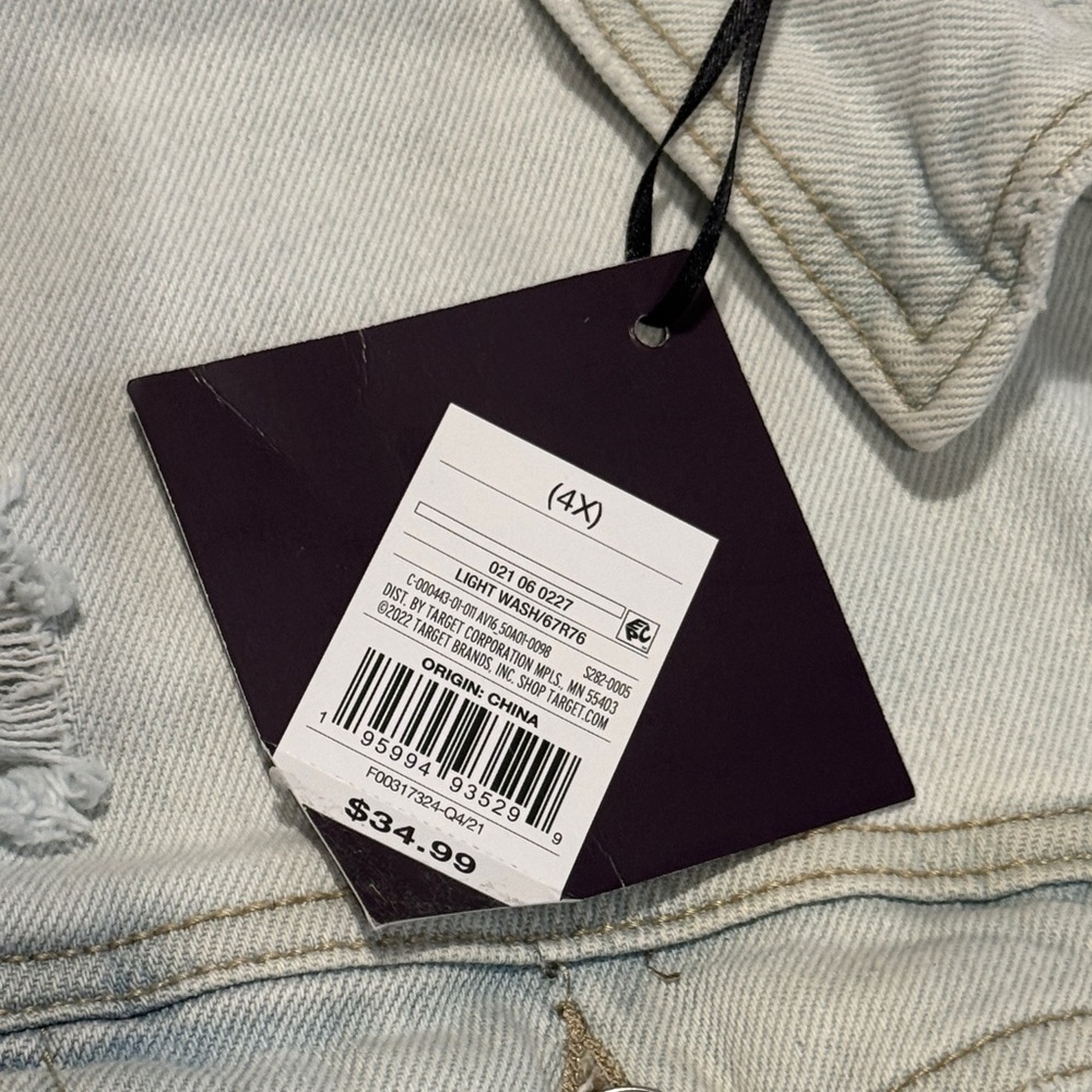 Light Blue Denim Jacket 4X - Picture 2 of 4
